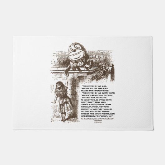 Wonderland Alice Humpty Dumpty Conversty Quote Deurmat (Voorkant)