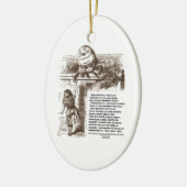 Wonderland Alice Humpty Dumpty Conversty Quote Keramisch Ornament (Links)