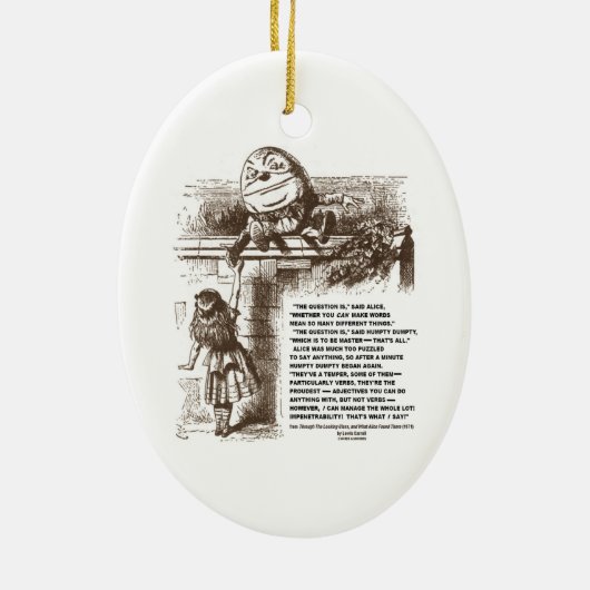 Wonderland Alice Humpty Dumpty Conversty Quote Keramisch Ornament (Achterkant)