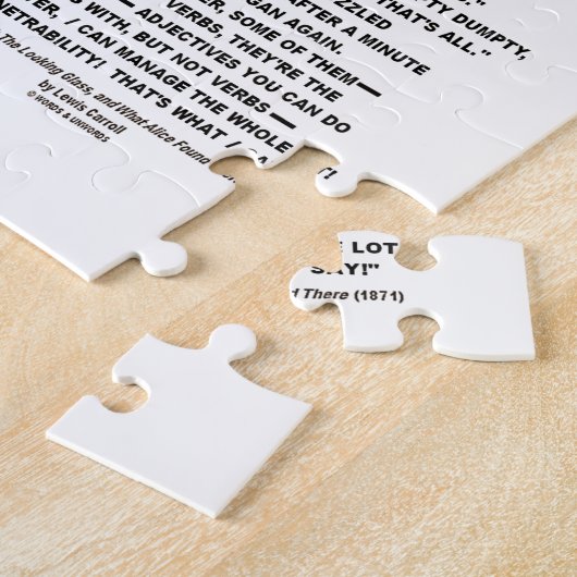 Wonderland Alice Humpty Dumpty Conversty Quote Legpuzzel (Zijkant)