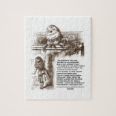 Wonderland Alice Humpty Dumpty Conversty Quote Legpuzzel (Verticaal)