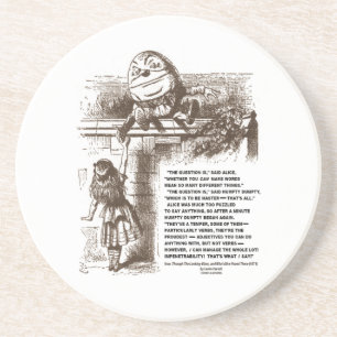Wonderland Alice Humpty Dumpty Conversty Quote Zandsteen Onderzetter