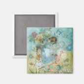 Wonderland - Alice in Wonderland Collage Magneet (Voorkant / Achterkant)