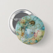 Wonderland - Alice in Wonderland Collage Ronde Button 5,7 Cm (Voorkant /achterkant)
