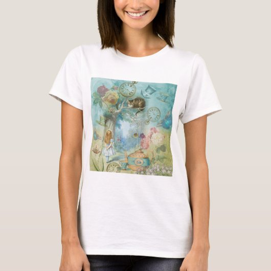 Wonderland - Alice in Wonderland Collage T-shirt (Voorkant)