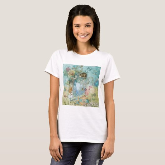 Wonderland - Alice in Wonderland Collage T-shirt (Voorkant volledig)