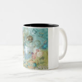 Wonderland - Alice in Wonderland Collage Tweekleurige Koffiemok (Voorkant rechts)