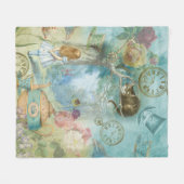 Wonderland - Alice in Wonderland Fleece Deken (Voorkant (Horizontaal))