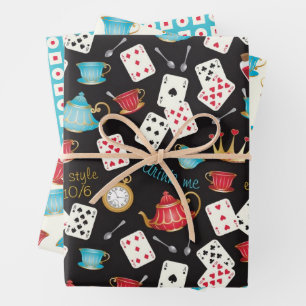 Wonderland Alice Patroon Wrapping Papier Blad Inpakpapier Vel