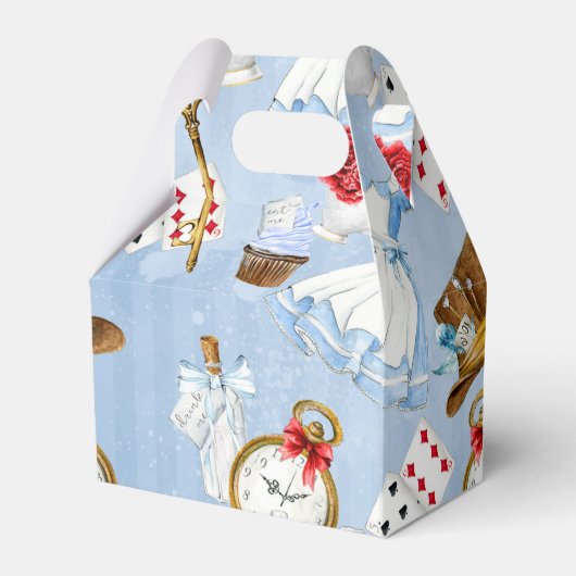 Wonderland Alice Pattern Bedankdoosjes (Achterkant)