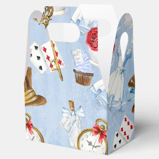 Wonderland Alice Pattern Bedankdoosjes (Geopend)