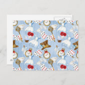 Wonderland Alice Pattern Briefkaart (Voorkant / Achterkant)