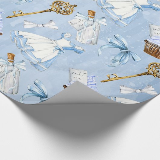 Wonderland Alice Pattern Cadeaupapier (Hoek)