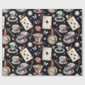 Wonderland Alice Pattern Cadeaupapier (Vlak)