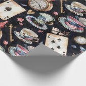 Wonderland Alice Pattern  Cadeaupapier (Hoek)