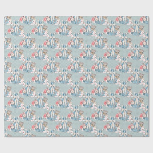 Wonderland Alice Pattern Cadeaupapier (Vlak)