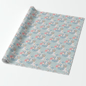 Wonderland Alice Pattern Cadeaupapier (Uitgerold)