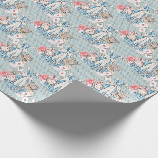 Wonderland Alice Pattern Cadeaupapier (Hoek)