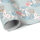 Wonderland Alice Pattern Cadeaupapier (Rol Hoek)