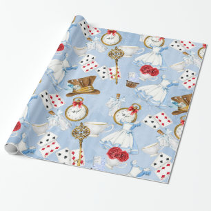 Wonderland Alice Pattern Cadeaupapier
