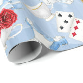 Wonderland Alice Pattern Cadeaupapier (Rol Hoek)