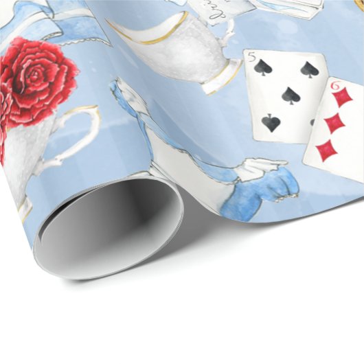 Wonderland Alice Pattern Cadeaupapier (Rol Hoek)