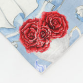 Wonderland Alice Pattern Fleece Deken (Hoek)