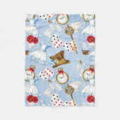 Wonderland Alice Pattern Fleece Deken (Voorkant)