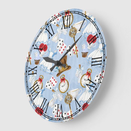 Wonderland Alice Pattern Grote Klok (Hoek)