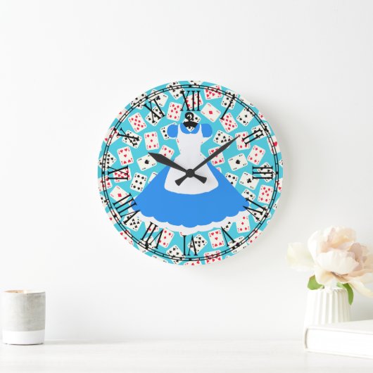 Wonderland Alice Pattern Grote Klok (Huis)