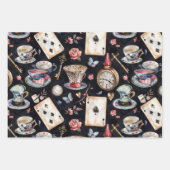 Wonderland Alice Pattern  Inpakpapier Vel (Voorkant 2)
