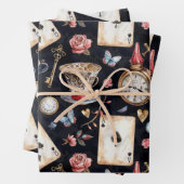 Wonderland Alice Pattern Inpakpapier Vel (In situ)