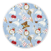 Wonderland Alice Pattern Keramische Knop (Voorkant)