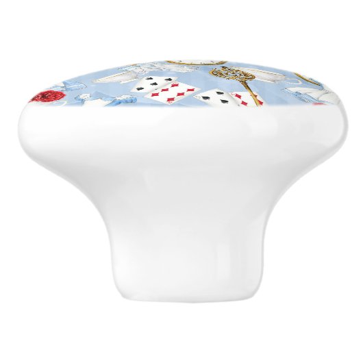 Wonderland Alice Pattern Keramische Knop (Zijkant)