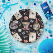 Wonderland Alice Pattern Papieren Bordje (Feest)