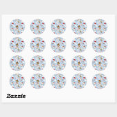 Wonderland Alice Pattern Ronde Sticker (Vel)