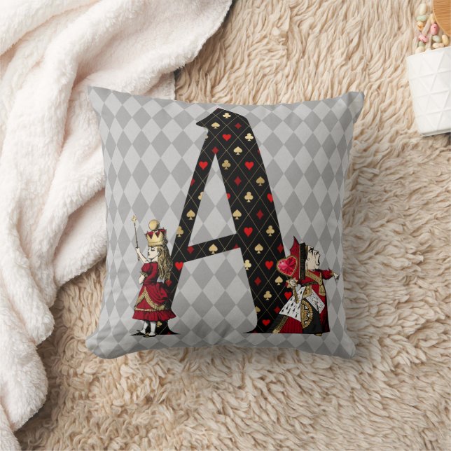 Wonderland Alice & Queen of Hearts Letter A Kussen (Deken)