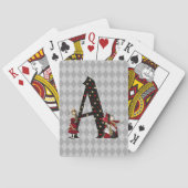 Wonderland Alice & Queen of Hearts Letter A Pokerkaarten (Achterkant)