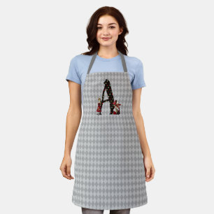 Wonderland Alice & Queen of Hearts Letter A Schort