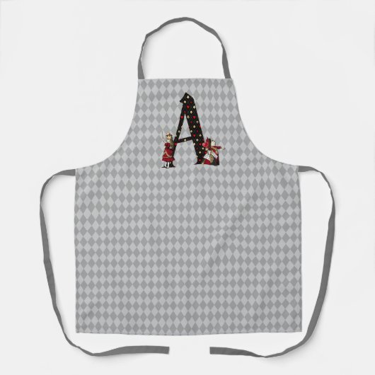 Wonderland Alice & Queen of Hearts Letter A Schort (Voorkant)
