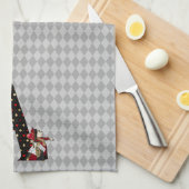 Wonderland Alice & Queen of Hearts Letter A Theedoek (Quarter Fold)