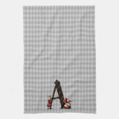 Wonderland Alice & Queen of Hearts Letter A Theedoek (Verticaal)