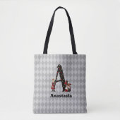 Wonderland Alice & Queen of Hearts Letter A Tote Bag (Voorkant)