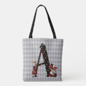 Wonderland Alice & Queen of Hearts Letter A Tote Bag (Achterkant)