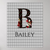 Wonderland Alice & Queen of Hearts Letter B Poster (Voorkant)