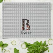 Wonderland Alice & Queen of Hearts Letter B Theedoek (Gevouwen)