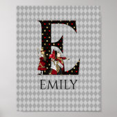Wonderland Alice & Queen of Hearts Letter E Poster (Voorkant)