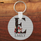 Wonderland Alice & Queen of Hearts Letter E Sleutelhanger (Voorkant)