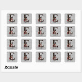 Wonderland Alice & Queen of Hearts Letter E Vierkante Sticker (Vel)