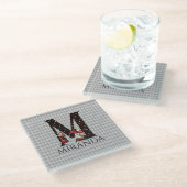 Wonderland Alice & Queen of Hearts Letter M Glazen Onderzetter (Schuin)